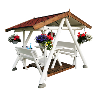 Stabile Holzschaukel Garten